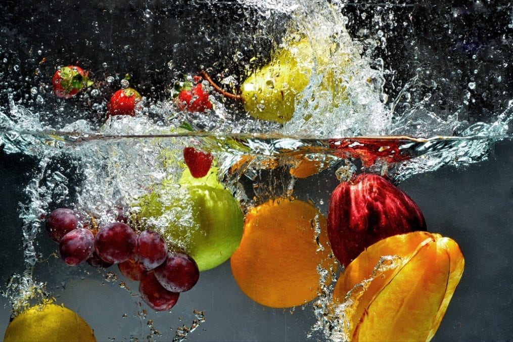 Fruits in water