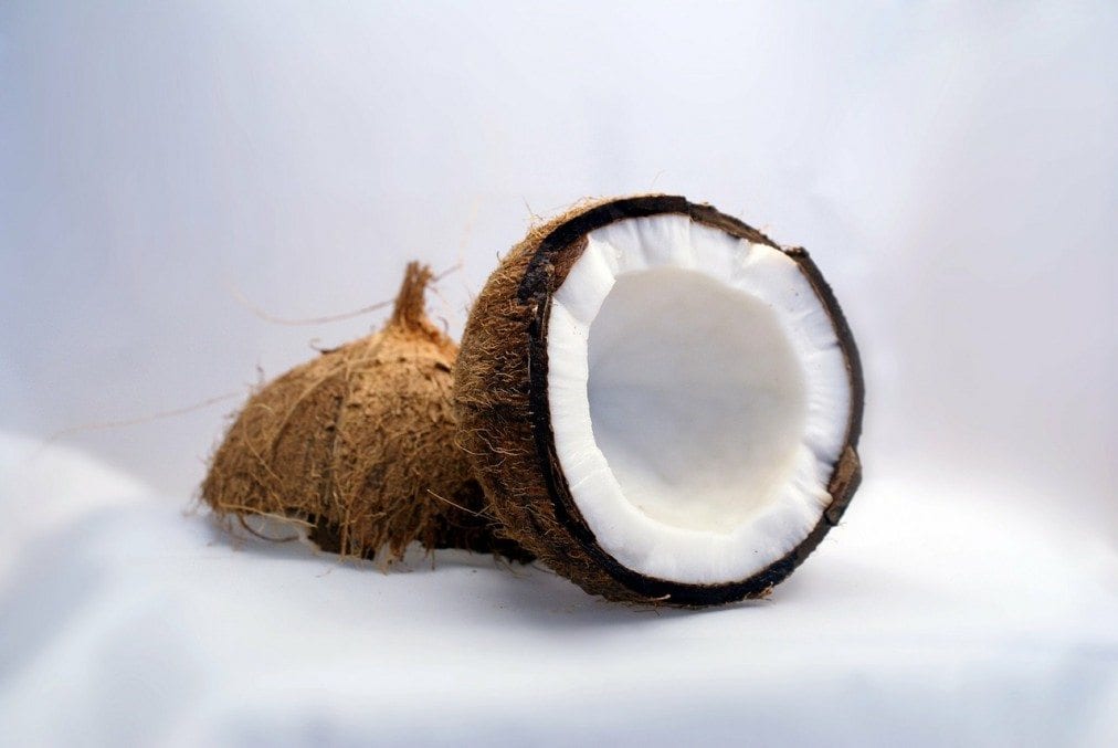 coconut cut in half