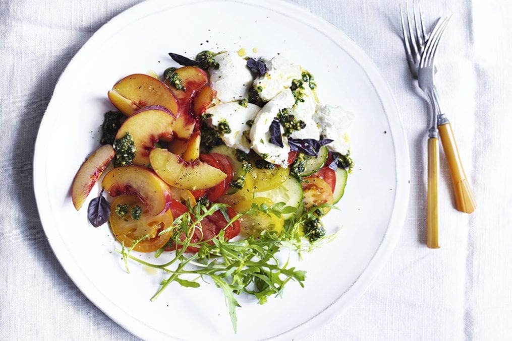 Peach Mozzerella Salad