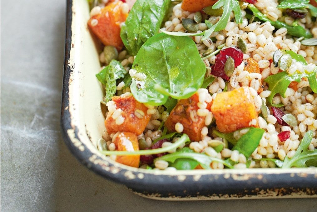 Roast squash with barley